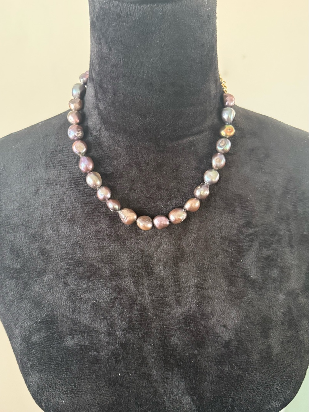 BaubleBar Iridescent Black and Purple Freshwater Pearl Necklace